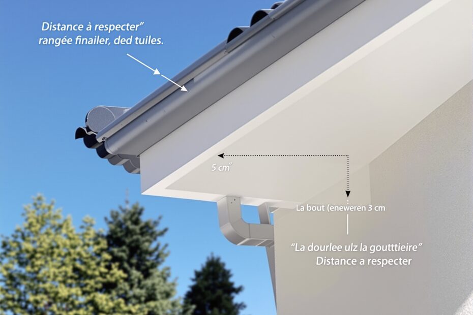 distance entre tuiles et gouttière