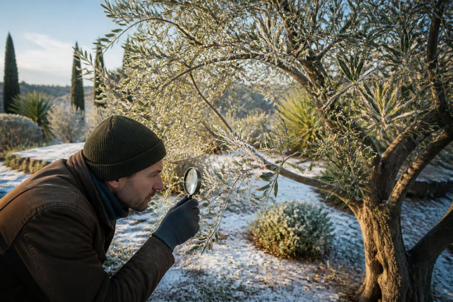découvrez comment diagnostiquer les signes de gel sur votre olivier et les méthodes efficaces pour sauver votre arbre après une période de froid intense.